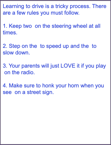 screenshot of mad libs game