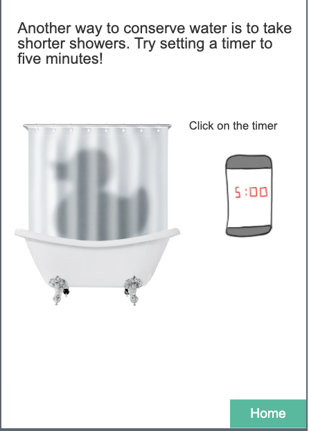 screenshot of shower screen
