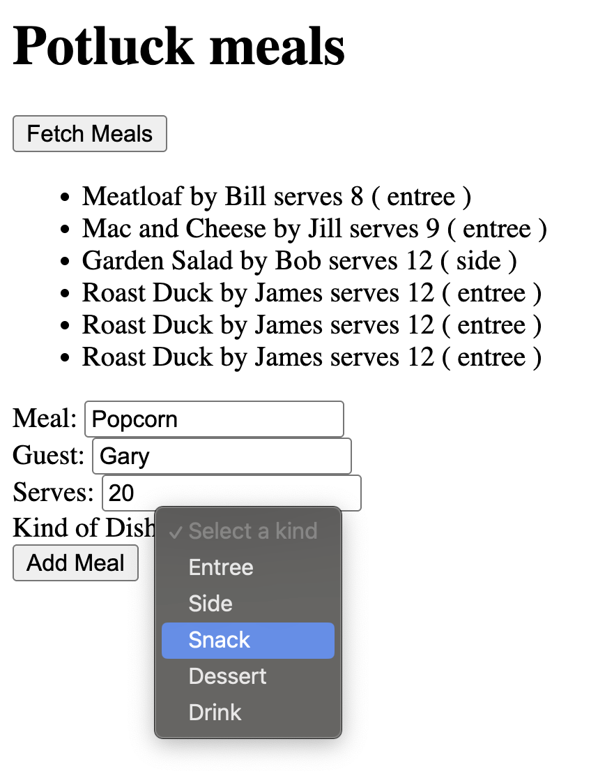 Option select dropdown