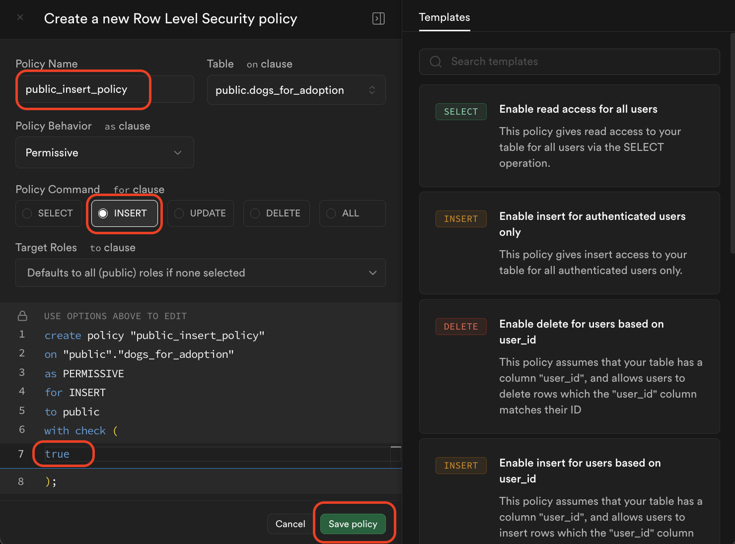 Allow Public to Write